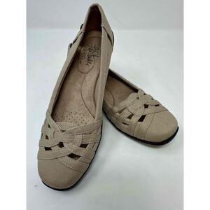 LifeStride Flats Shoes Flats Dress Sz 6 Tan Beige Grannycore NEW MSRP $70 NWOT